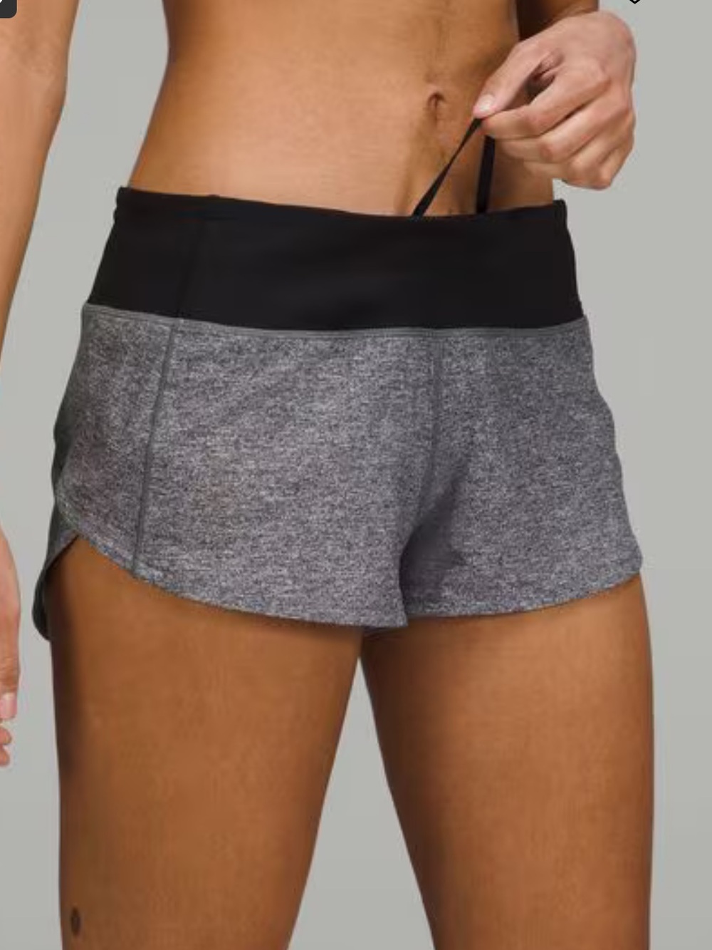 lululemon athletica Gray and Black Athletic Shorts